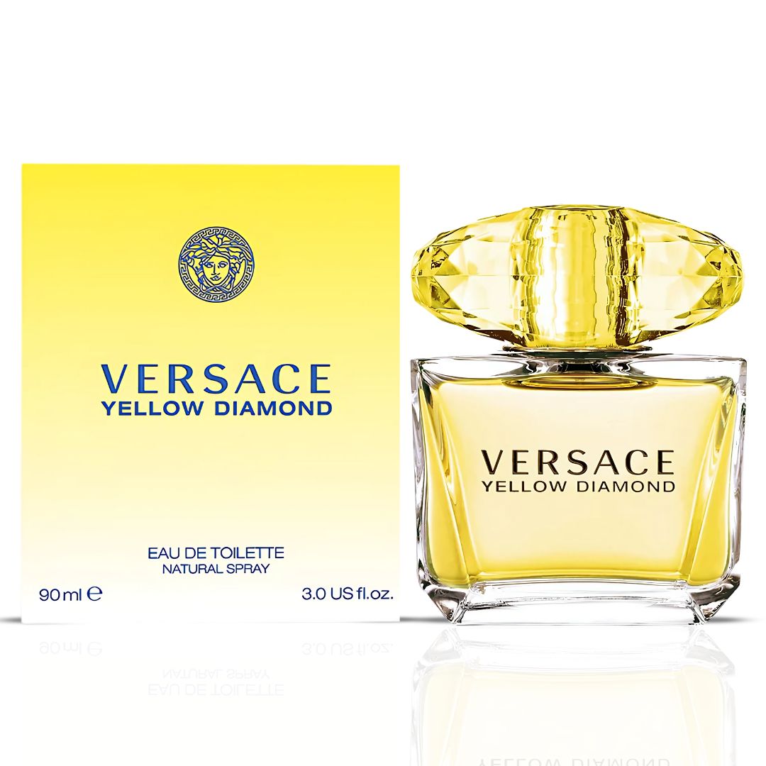 Yellow Diamond Eau De Toilette Spray 90ML (3.04 OZ) by Versace | Versace Brilliance—Fresh, Feminine & Wrapped in Sunlit Sophistication.