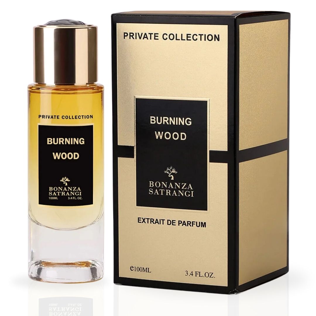 Burning Wood EDP Spray 100ML (3.4 OZ) by Bonanza Satrangi | Long Lasting, Floral, Musky, Woody, Luxurious Fragrance.