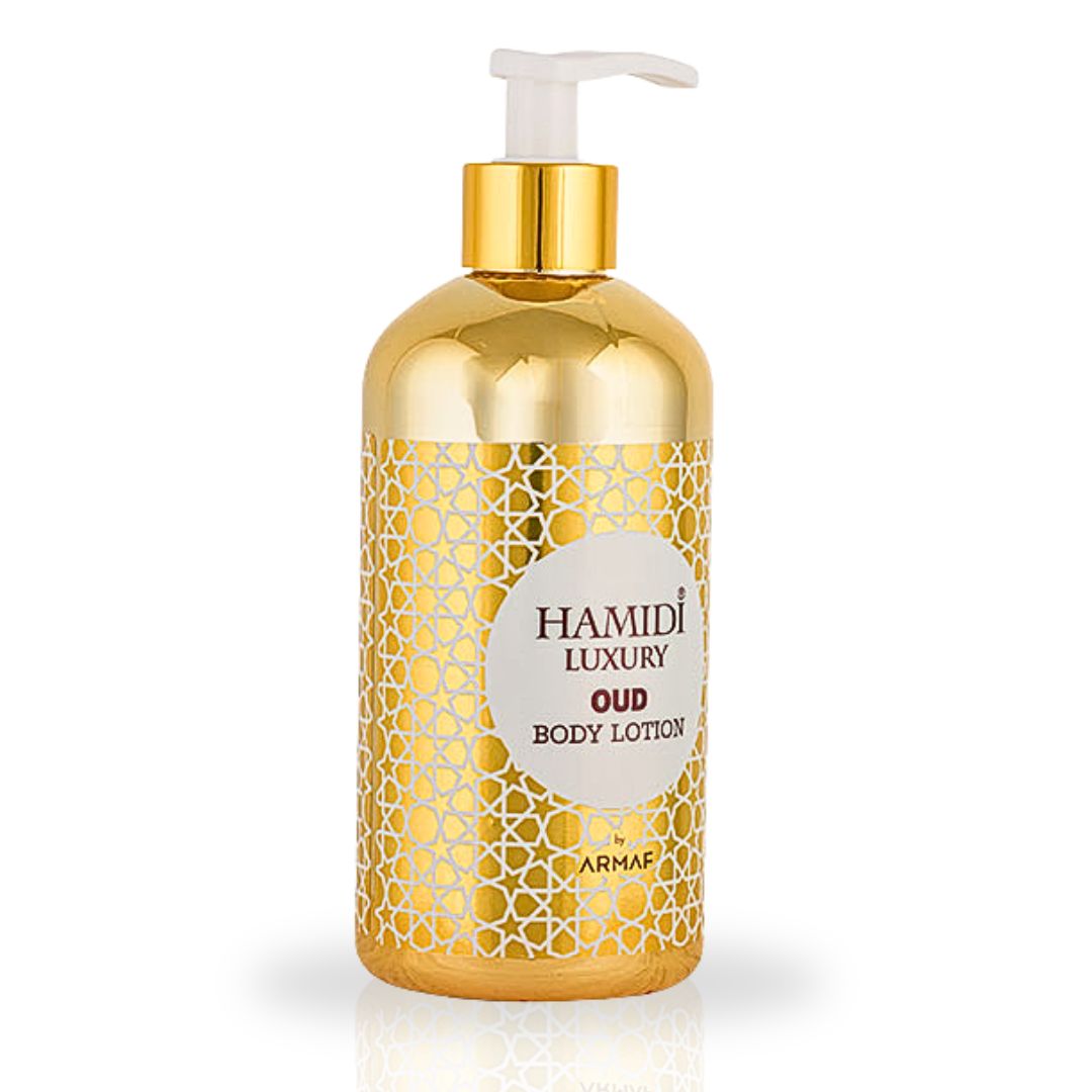 LUXURY OUD BODY LOTION 500ML (16.9 OZ) By Hamidi | Ultra Moisturizing & Skin-Nourishing | For Men & Women.