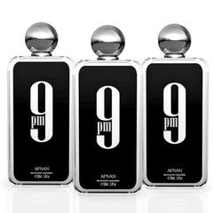 9pm EDP Spray 100ML (3.4OZ) By Afnan | Unlock your charm with this perfume for men. (PACK OF 3)