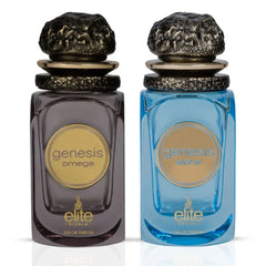 Genesis Omega & Genesis Alpha Eau de Parfum Sprays 100ml (3.4 oz) by Elite Risala (Bundle) - Intense Oud