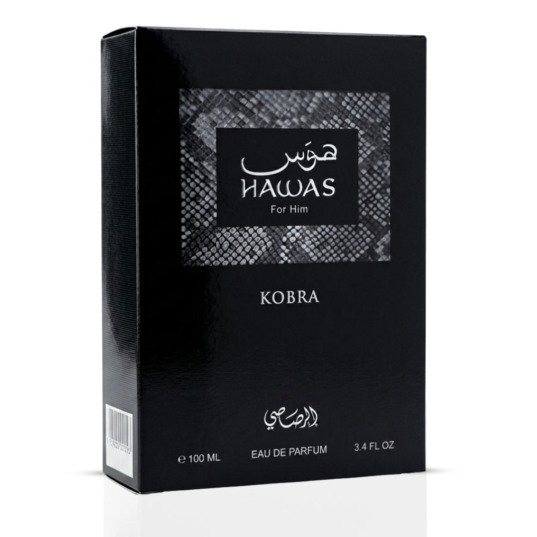 Hawas Kobra Eau de Parfum Spray 100ml (3.4 oz) by Rasasi