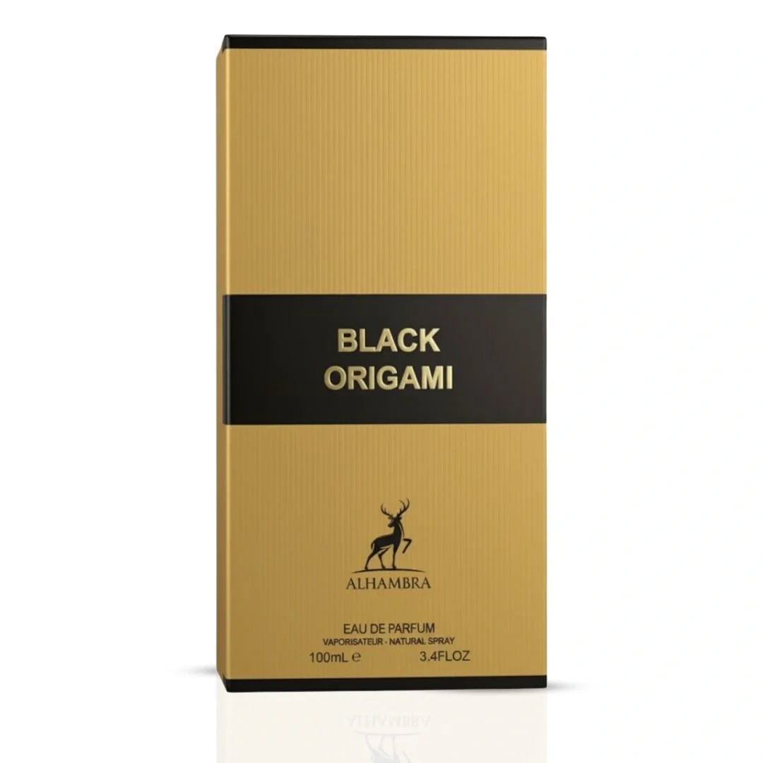Black Origami Eau de Parfum Spray 100ml (3.4 oz) by Maison Alhambra - Intense Oud