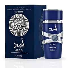 Asad Zanzibar  EDP Spray 100ML (3.4OZ) by Lattafa | Long Lasting, Embrace The Essence Of Rich Tropical Paradise. (PACK OF 3)