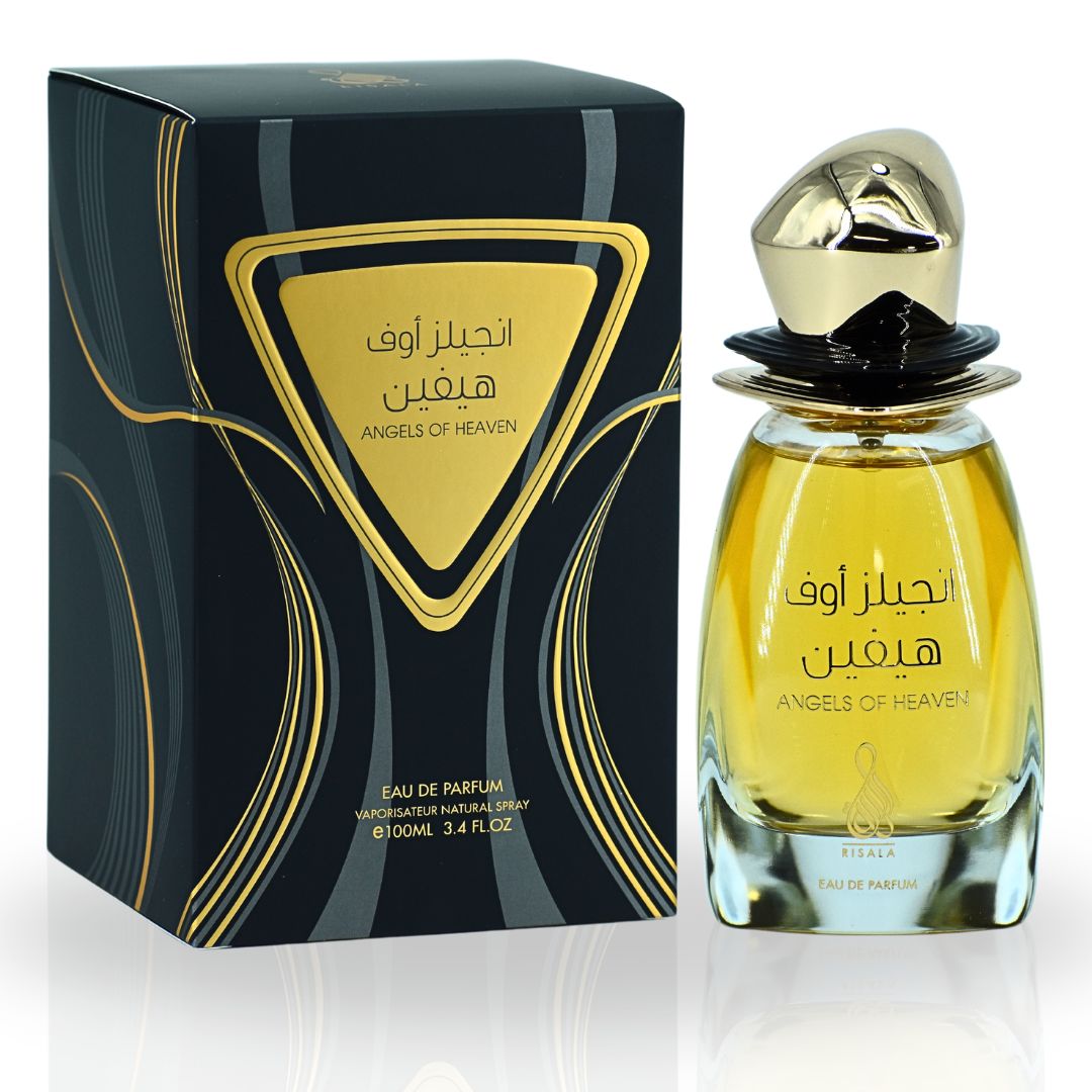 Angels Of Heaven EDP Spray 100ML (3.4 OZ) By RISALA | Immerse Yourself In The Opulent Blend Of Sweet & Spicy Scent.