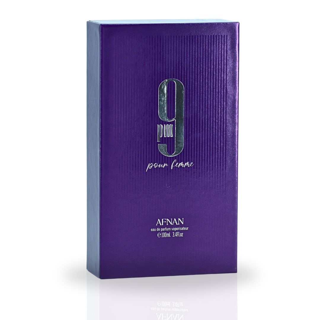 9PM Pour Femme EDP Spray 100ML (3.4 OZ) By AFNAN | Indulge Yourself In This Exquisitely Crafted Feminine Fragrance.