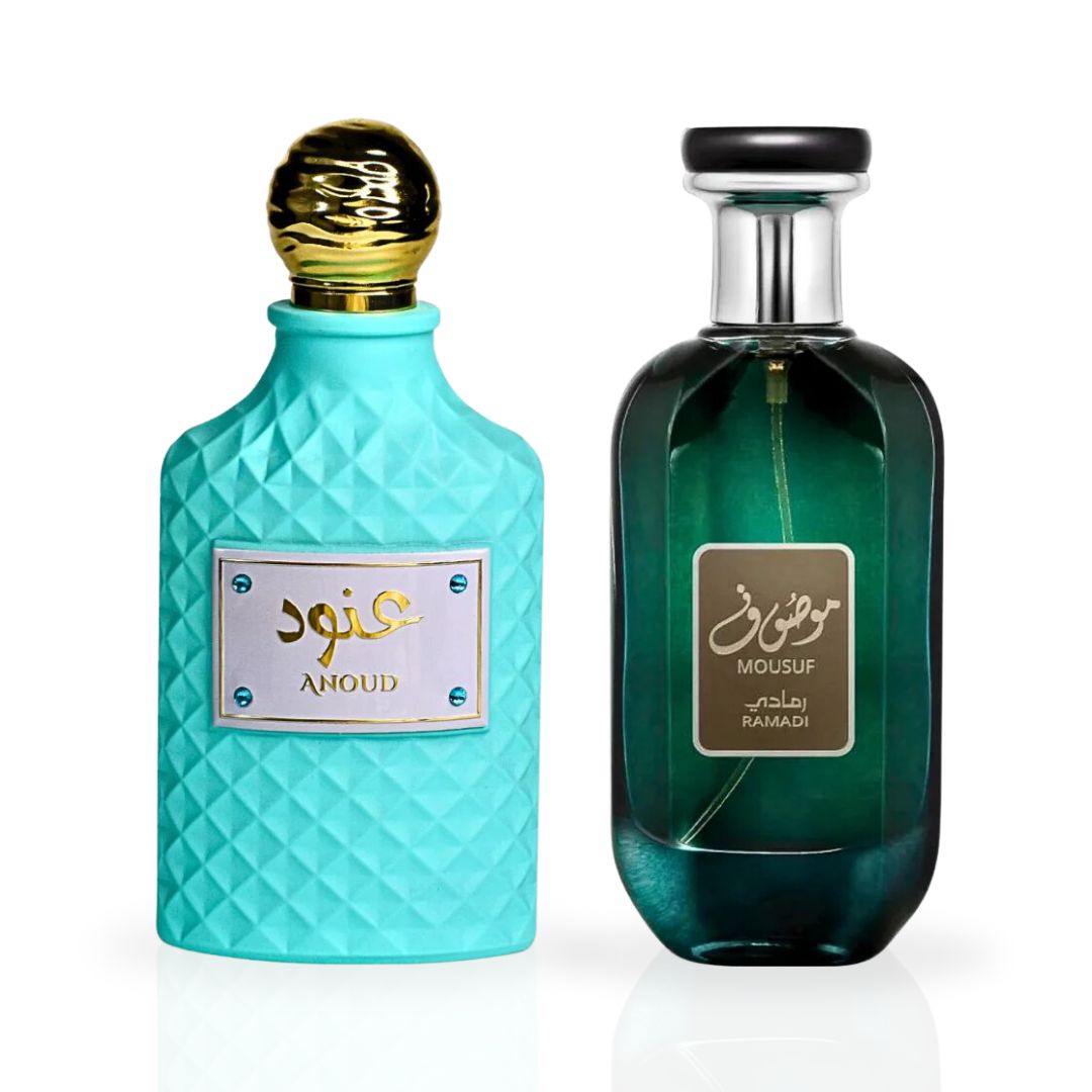 Anoud & Mousuf Ramadi - EDP Sprays 100ML (3.4 OZ) By Ard Al Zaafaran | Long Lasting, Refreshing & Exotic Fragrances. (BUNDLE)