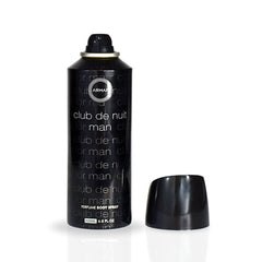 Armaf Club De Nuit Man perfumed body spray 200ML deodorant bottle, sleek design, ideal for confident everyday wear.