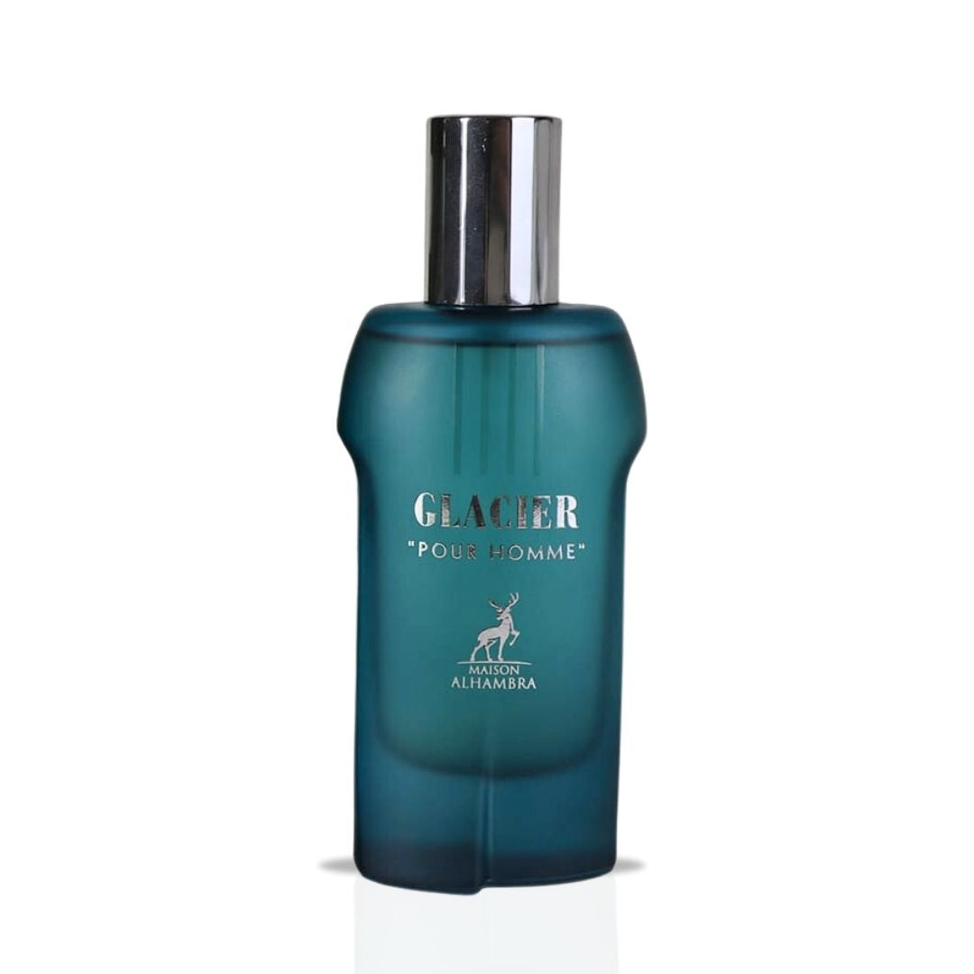 Glacier Pour Homme Eau De Parfum Spray 100ML (3.4 OZ) By Maison Alhambra | Long Lasting, Fresh, Spicy, Luxurious Fragrance.