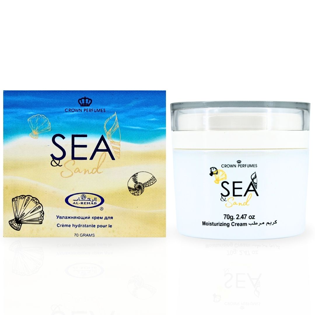 Sea & Sand Moisturizing Cream 70GMS By Al Rehab | Extra Nourishing, Smoothing, Replenishes Dry Skin, Exquisite Fragrance.