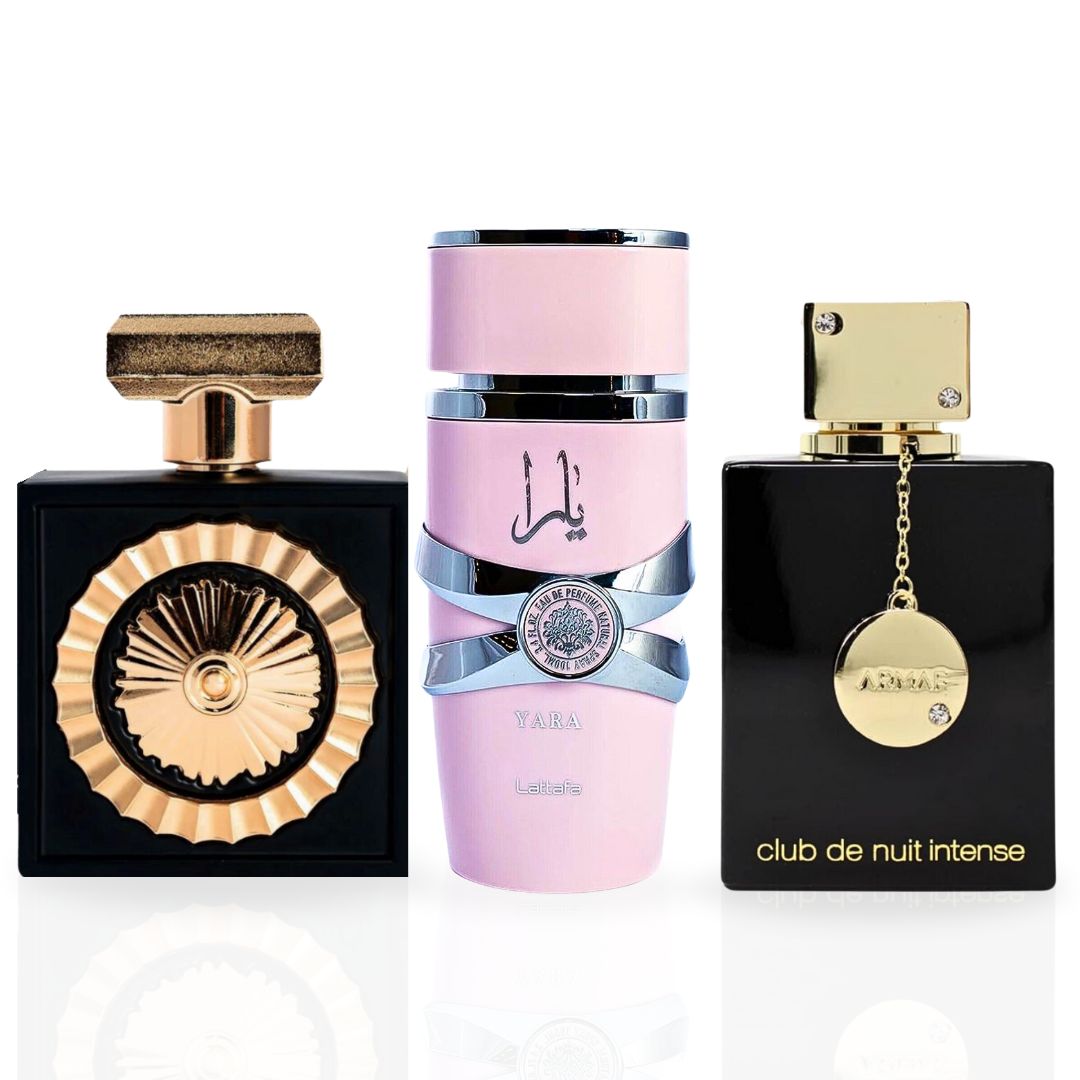 Yara, Nebras, Club De Nuit Intense - Eau De Parfum Sprays for Women | Long Lasting, Luxurious, Sensual Scents. (VALUE PACK)