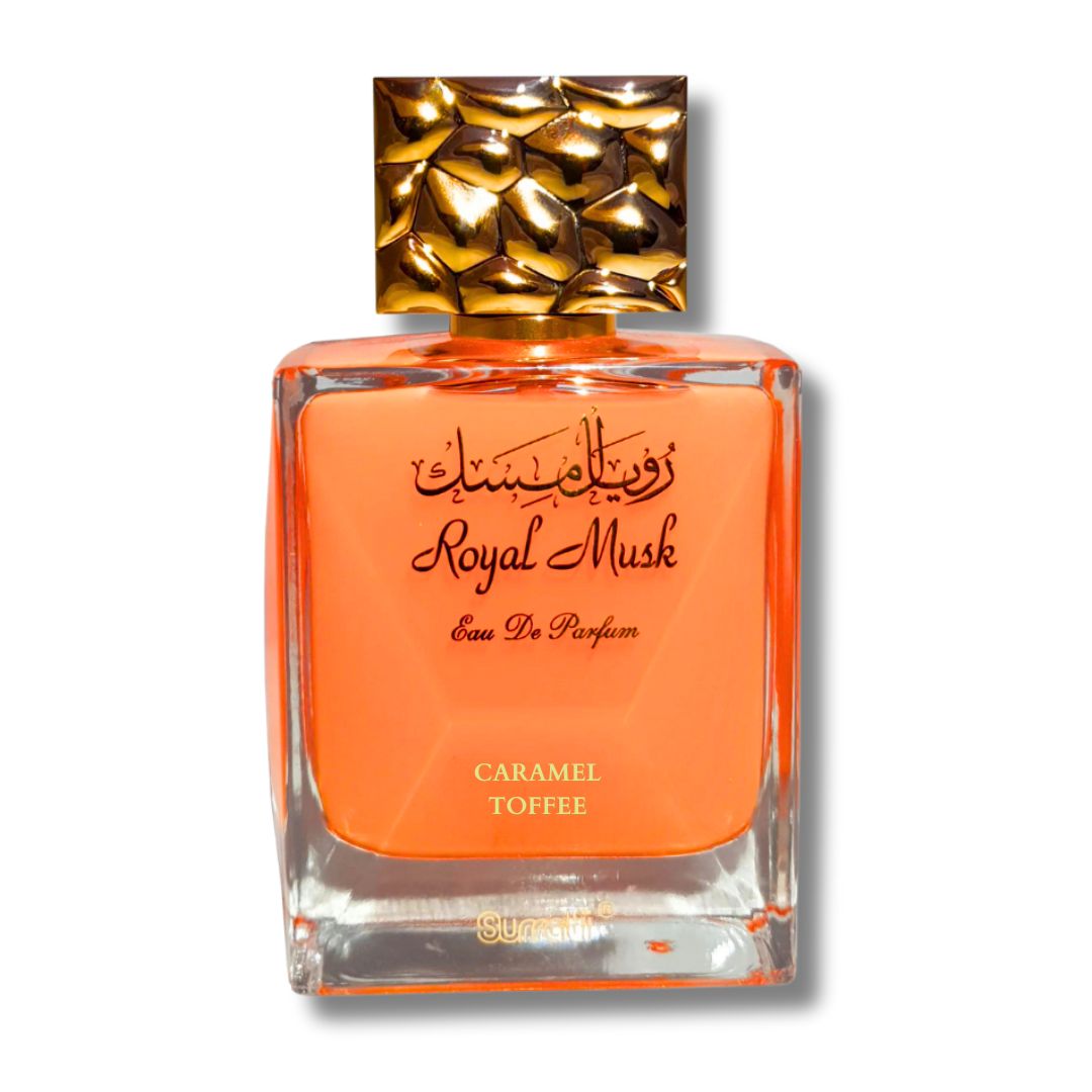 Royal Musk Caramel Toffee EDP 100ML (3.4 OZ) By SURRATI (VELVET POUCH) | Exotic Fragrances For Men & Women.