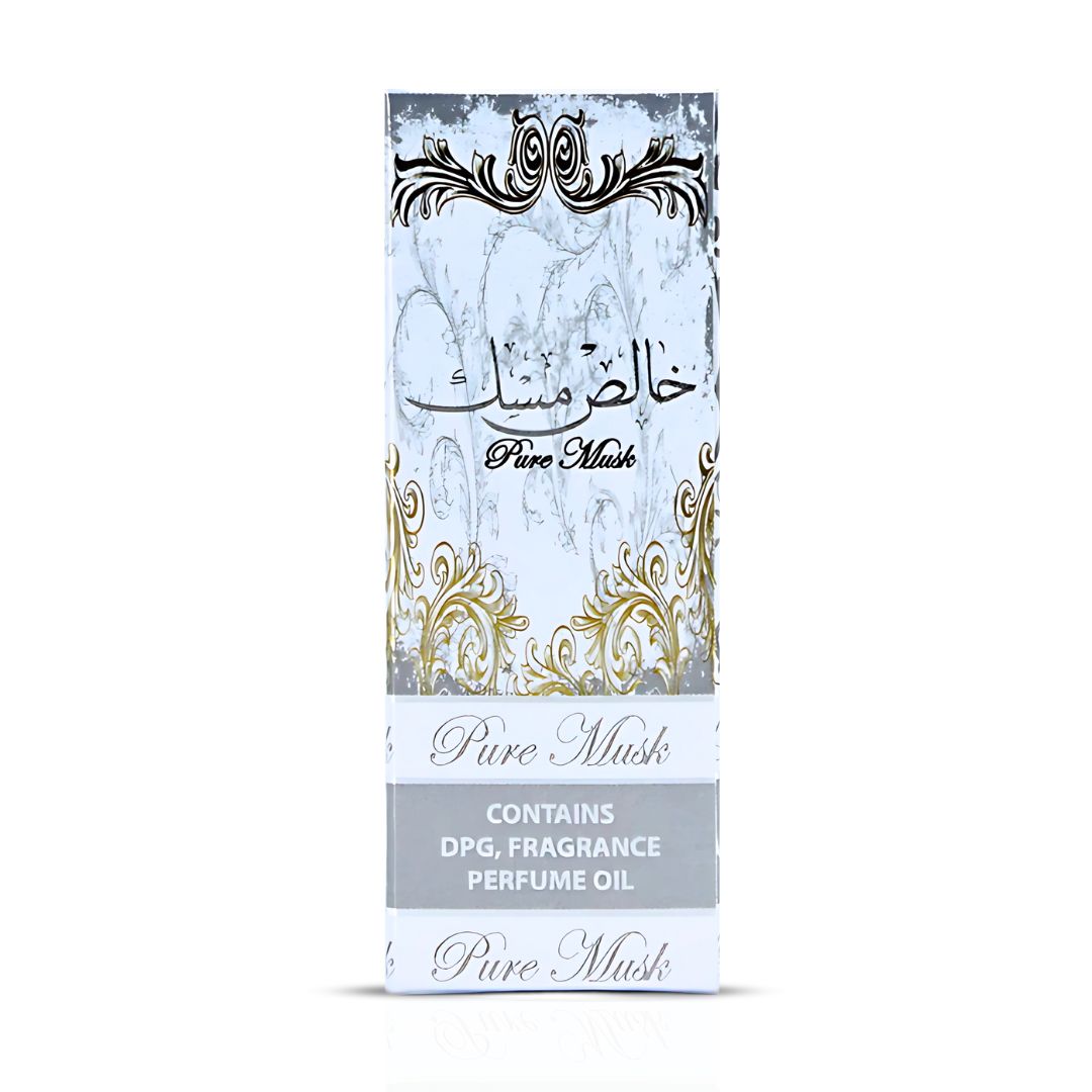 Pure Musk Roll On Perfume Oil CPO 10ML (0.34 OZ) By Ard Al Zaafaran | A Whisper Of Pure White Musk, Perfect For Subtle Elegance. (Pack Of 6)