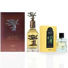 Eternal Oud EDP Spray 100ML (3.4 OZ) & Affection EDP 20ML (0.6OZ) By Lattafa Pride | Long Lasting, Luxurious Fragrances. (DELUXE BUNDLE)