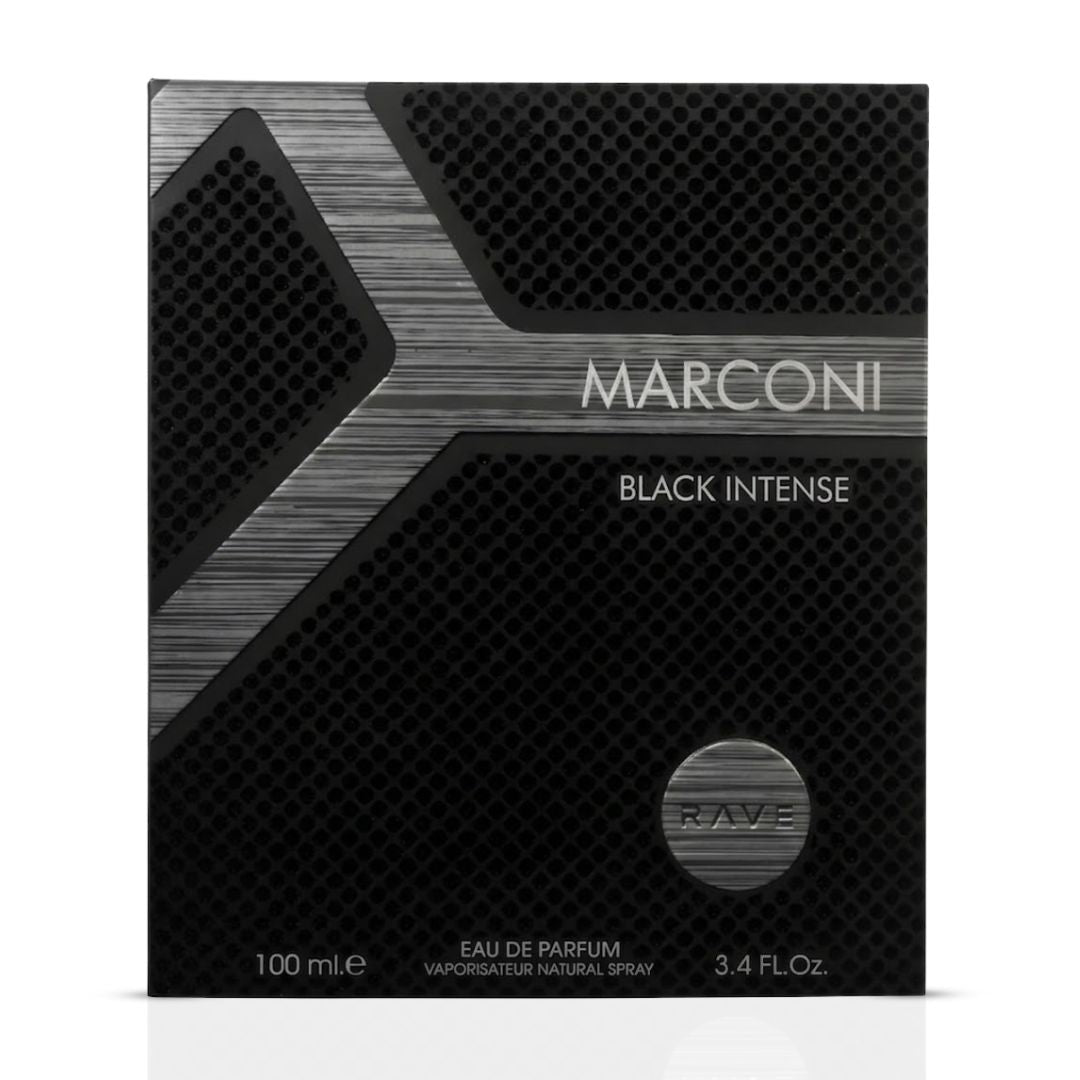 Marconi Black Intense Eau de Parfum Spray 100ml (3.4 oz) by Rave - Intense Oud