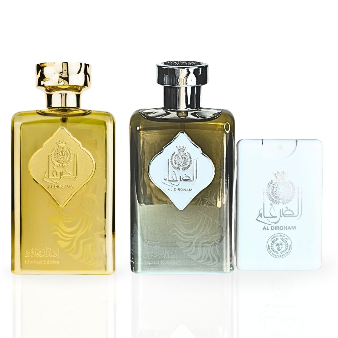 Al Dirgham Special Edition & Al Dirgham Limited Edition - EDP Sprays 100ML By Ard Al Zaafaran | Long Lasting & Captivating Scents. (EPIC BUNDLE)