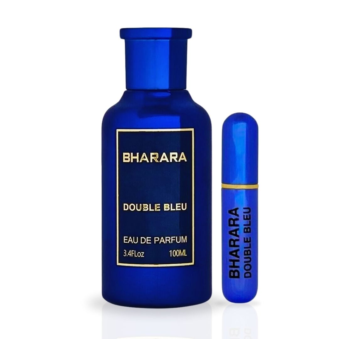 Bharara Double Bleu Pour Homme EDP Spray 100ML (3.4 OZ) by BHARARA | Long Lasting, Fresh, Aquatic, Masculine Scents.