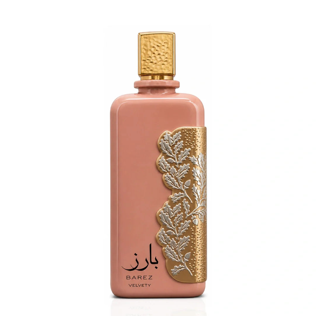 Barez Velvety Eau de Parfum spray by Ard Al Zaafaran, 100ml bottle with elegant packaging and a smooth velvety finish.