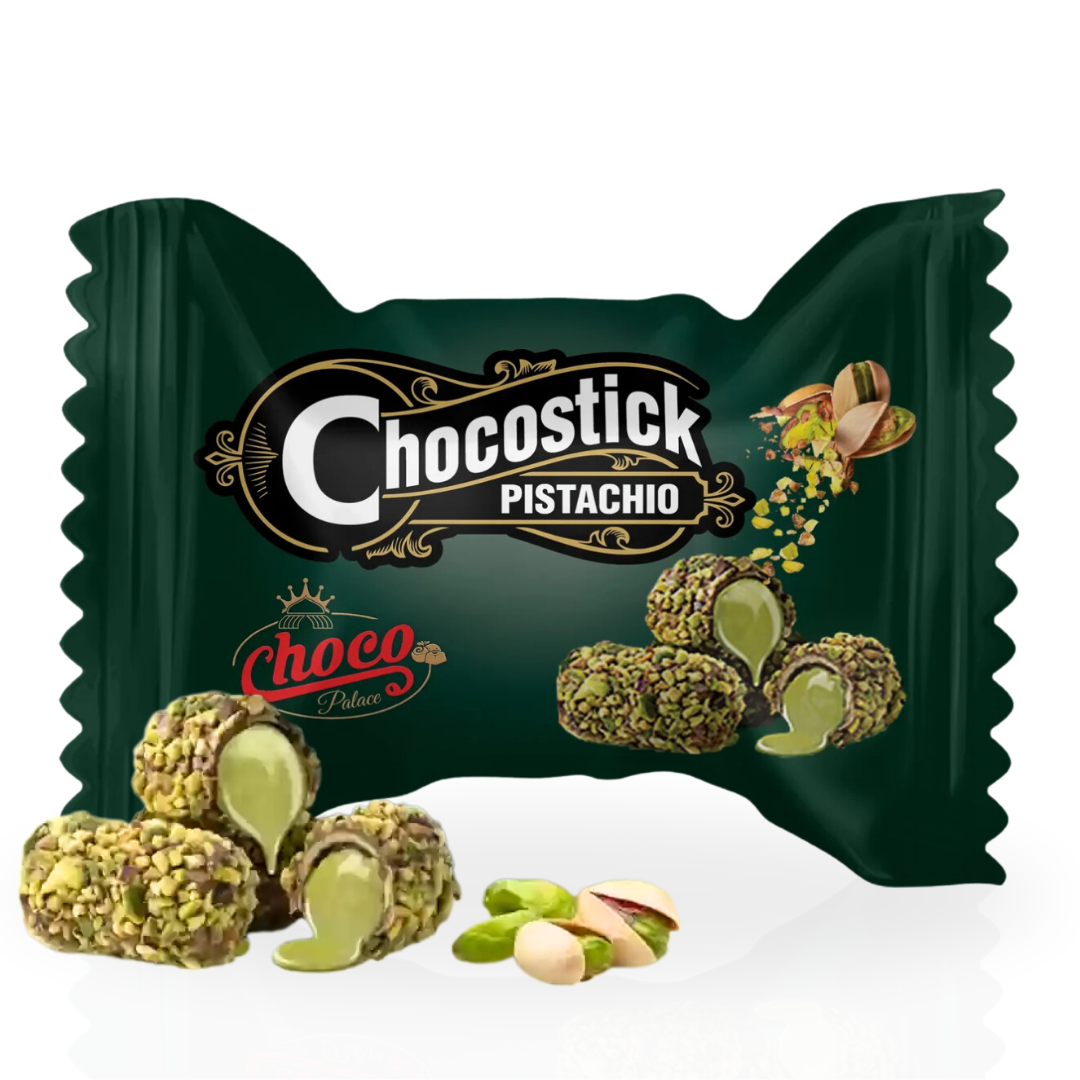 Dubai Choco-Stick Pistachio By Intense Delish | Rich Chocolate, Nutty Crunch, Pistachio Perfection. (BOX OF 6)