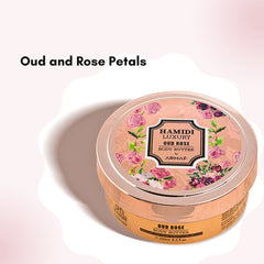 LUXURY OUD ROSE BODY BUTTER 250ML (8.4 OZ) By Hamidi | Ultra Moisturizing & Skin-Nourishing | For Men & Women.