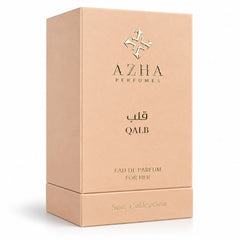 Azha Qalb Eau de Parfum Spray 100ml with elegant bottle, showcasing the luxurious fragrance design and packaging details.
