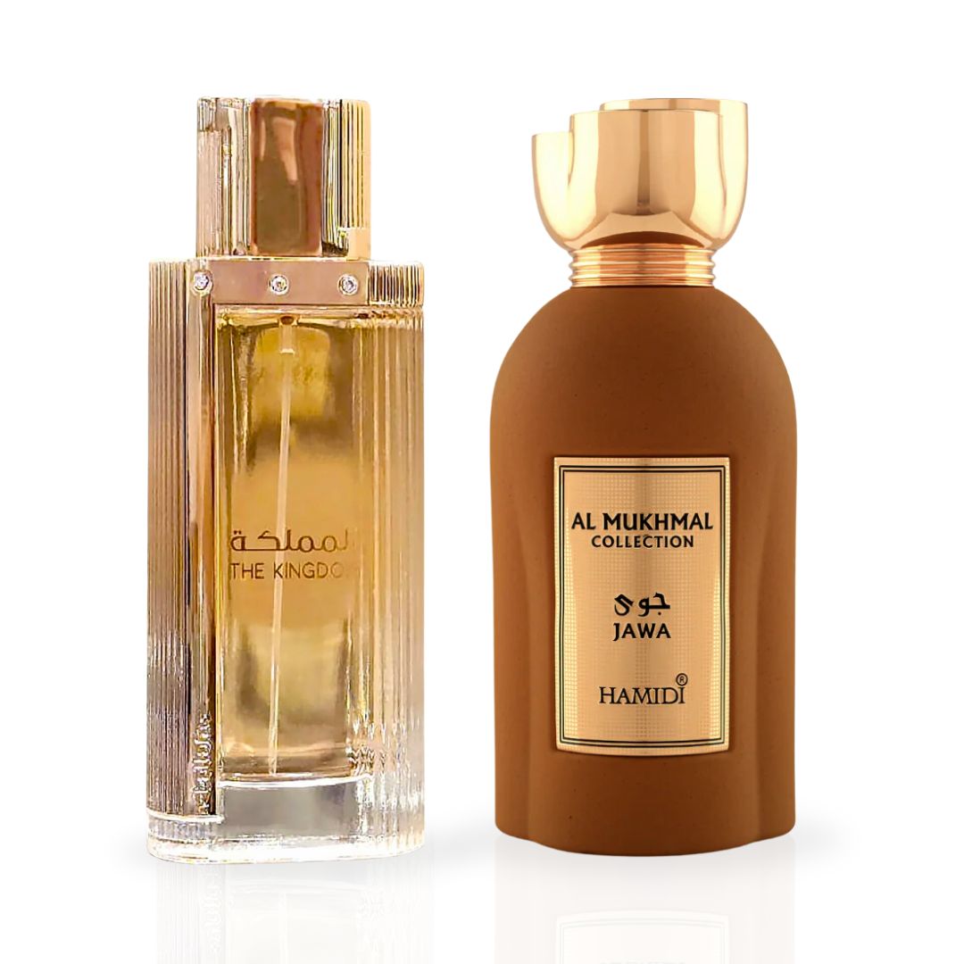 The Kingdom for Women EDP Spray 100ML (3.4 OZ) By Lattafa & Al Mukhmal - Jawa EDP Spray 100ML (3.4 OZ) By Hamidi | A Long Lasting Heady Concoction Of Passion & Desire. (SUPREME BUNDLE)