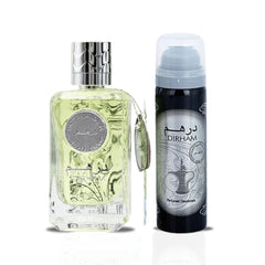 Dirham Eau De Parfum Spray 100ML (3.4 OZ) With Deodorant 50ML By Ard Al Zaafaran | Long Lasting Unisex Scent, Exquisite Aroma.