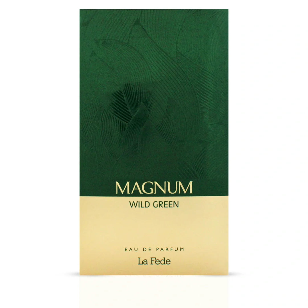 La Fede Magnum Wild Green Eau de Parfum Spray 100ml (3.4 oz) by Khadlaj