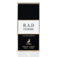 B.A.D. Femme Eau de Parfum Spray 100ml (3.4 oz) by Maison Alhambra - Intense Oud