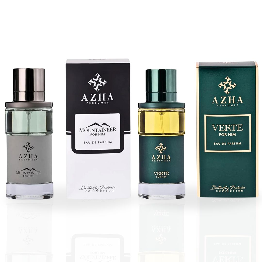 Mountaineer For Him & Verte for Him EDP Sprays 100ML (3.4 OZ) by Azha | Long Lasting, Luxurious Scents. (AMAZING BUNDLE)