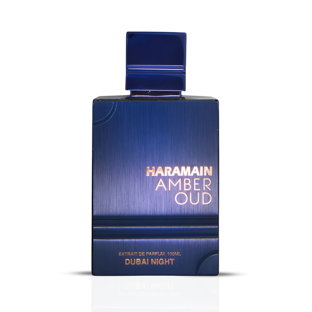 Amber Oud Dubai Night Extrait De Parfum Spray 100ML (3.4 OZ) By Al Haramain | A Luxurious Blend Of Spicy Saffron, Rich Agarwood & Amber, Balanced With floral & Woody Notes For A Captivating Scent.