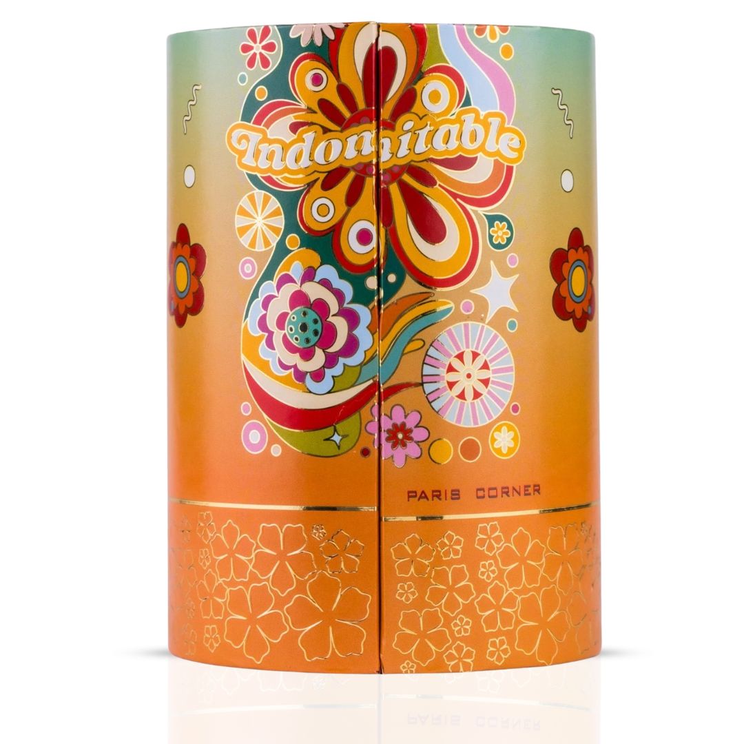 Paris Corner Indomitable Eau de Parfum Spray 100ml bottle with sleek design and elegant cap.