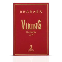 Bharara Viking Kashmir EDP perfume spray 100ml bottle with ornate design and cap, showcasing elegant packaging.