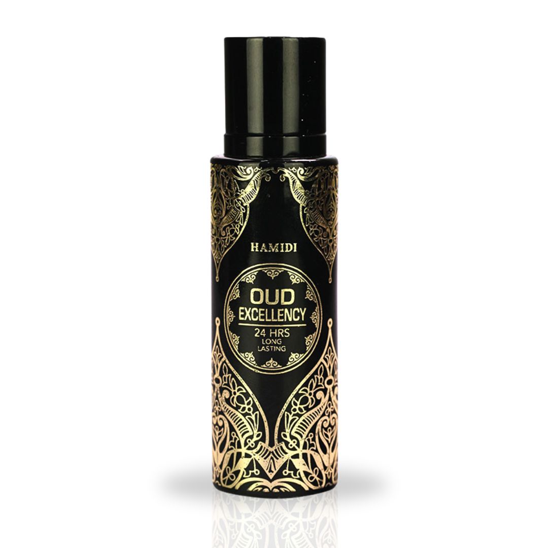 OUD EXCELLENCY Water Perfume Spray 30ML (1.01 OZ) By Hamidi | 24 Hours Long Lasting | A Scent That Embodies Grace & Charm.