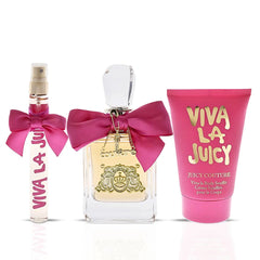Juicy Couture Viva La Juicy 3pc Gift Set (3.4oz EDP, 4.2oz Body Souffle, 0.33oz EDP)