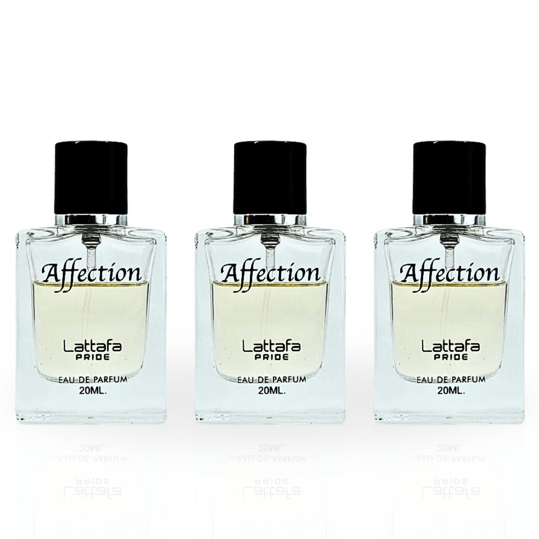 Affection EDP Spray 20ML (0.6 OZ) By Lattafa Pride | Travel Size, Fragrance Miniatures. (PACK OF 3)