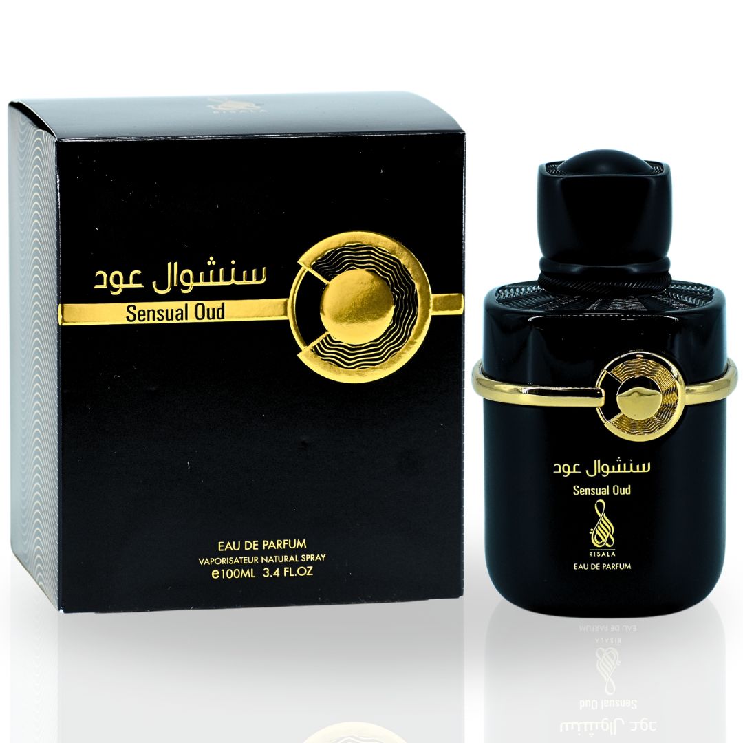 Sensual Oud EDP Spray 100ML (3.4 OZ) By RISALA | Dive Into The Luxurious And Enchanting Essence Of Exotic Fragrance.