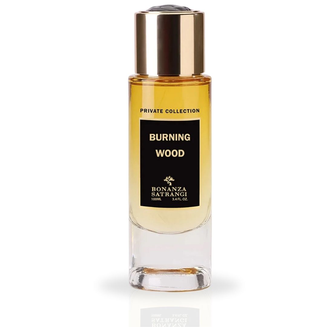 Burning Wood EDP Spray 100ML (3.4 OZ) by Bonanza Satrangi | Long Lasting, Floral, Musky, Woody, Luxurious Fragrance.