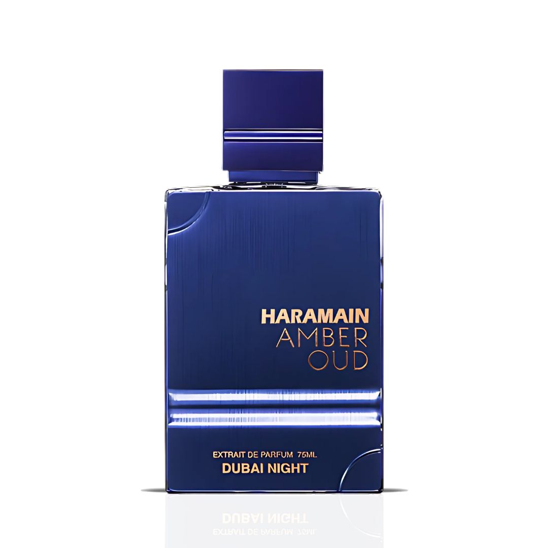 Amber Oud Dubai Night Extrait De Parfum Spray 75ML (2.5 OZ) by Al Haramain | A Fusion of Spice, Florals & Warm Woods.