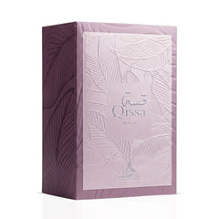 Paris Corner Qissa Gala Eau de Parfum spray 100ml bottle with elegant packaging and fragrance details visible.