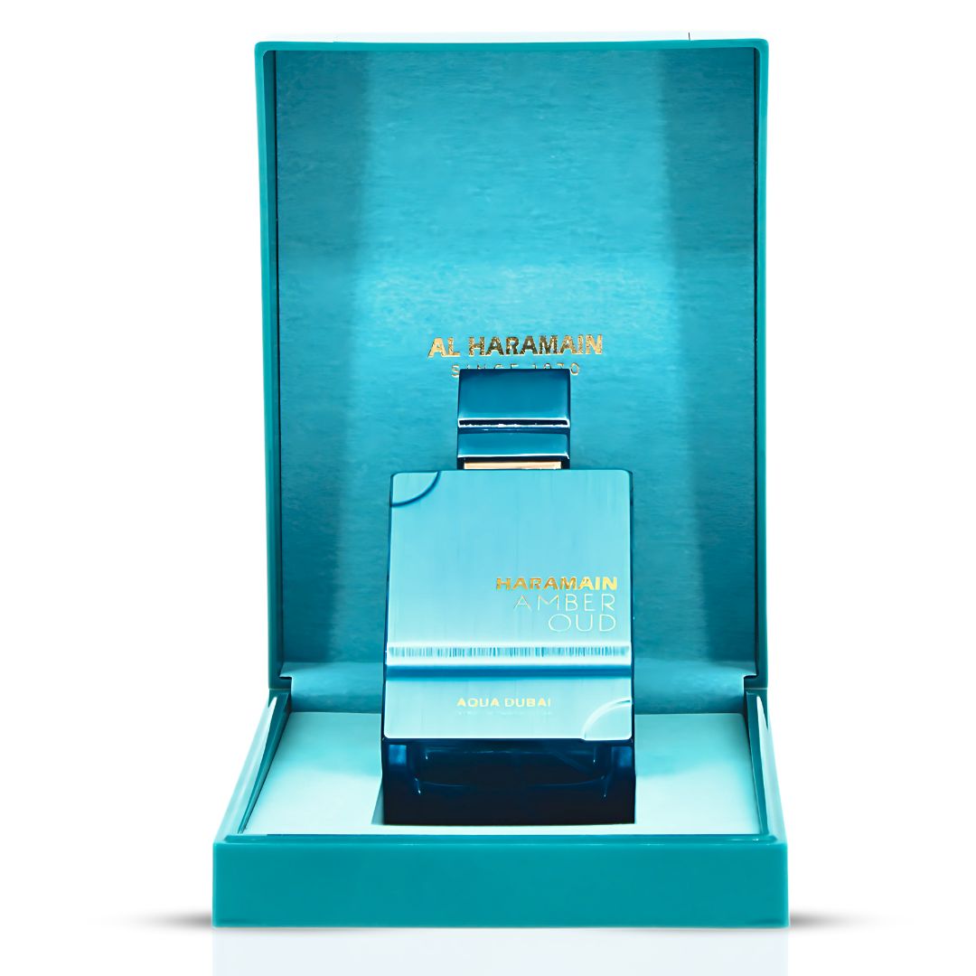 Amber Oud Aqua Dubai Extrait De Parfum Spray 100ML (3.4 OZ) By Al Haramain | A Fusion Of Bergamot, Fruits & Amber Grounded By Musk.
