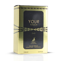 Your Touch Oud Eau De Parfum Spray 100ML (3.4 OZ) by Maison Alhambra | A Rich Blend of Honey, Oud & Smoky Tobaco with a Woody Finish.