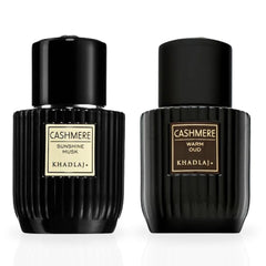 Cashmere Sunshine Musk & Cashmere Warm Oud - EDP Sprays 100ML (3.4 OZ) By Khadlaj | Experience The Refreshing Aroma Of These Exquisite Fragrances. (DELUXE BUNDLE)