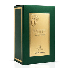 Voux Alma Verde Eau de Parfum Spray by Paris Corner, 100ml, featuring a sleek green fragrance bottle with elegant design.