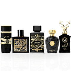 LATTAFA BOLD & LUXURIOUS COLLECTION - Eau De Parfum Sprays 100ML (3.4 OZ) For Men By Lattafa | Long Lasting, Spicy, Oudy, Masculine Scents. (PACK OF 5)