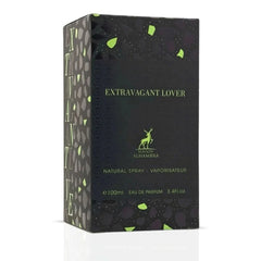 Maison Alhambra Extravagant Lover Eau de Parfum spray 100ml bottle with elegant packaging and branding visible.