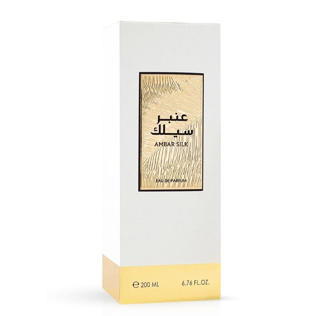 Ambar Silk Eau de Parfum Spray 200ml (6.76 oz) by Rasasi | A Statement of Uncompromising Luxury