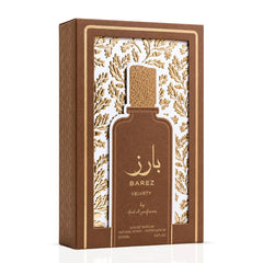 Barez Velvety Eau de Parfum Spray by Ard Al Zaafaran, 100ml bottle with elegant packaging, showcasing the luxurious fragrance.