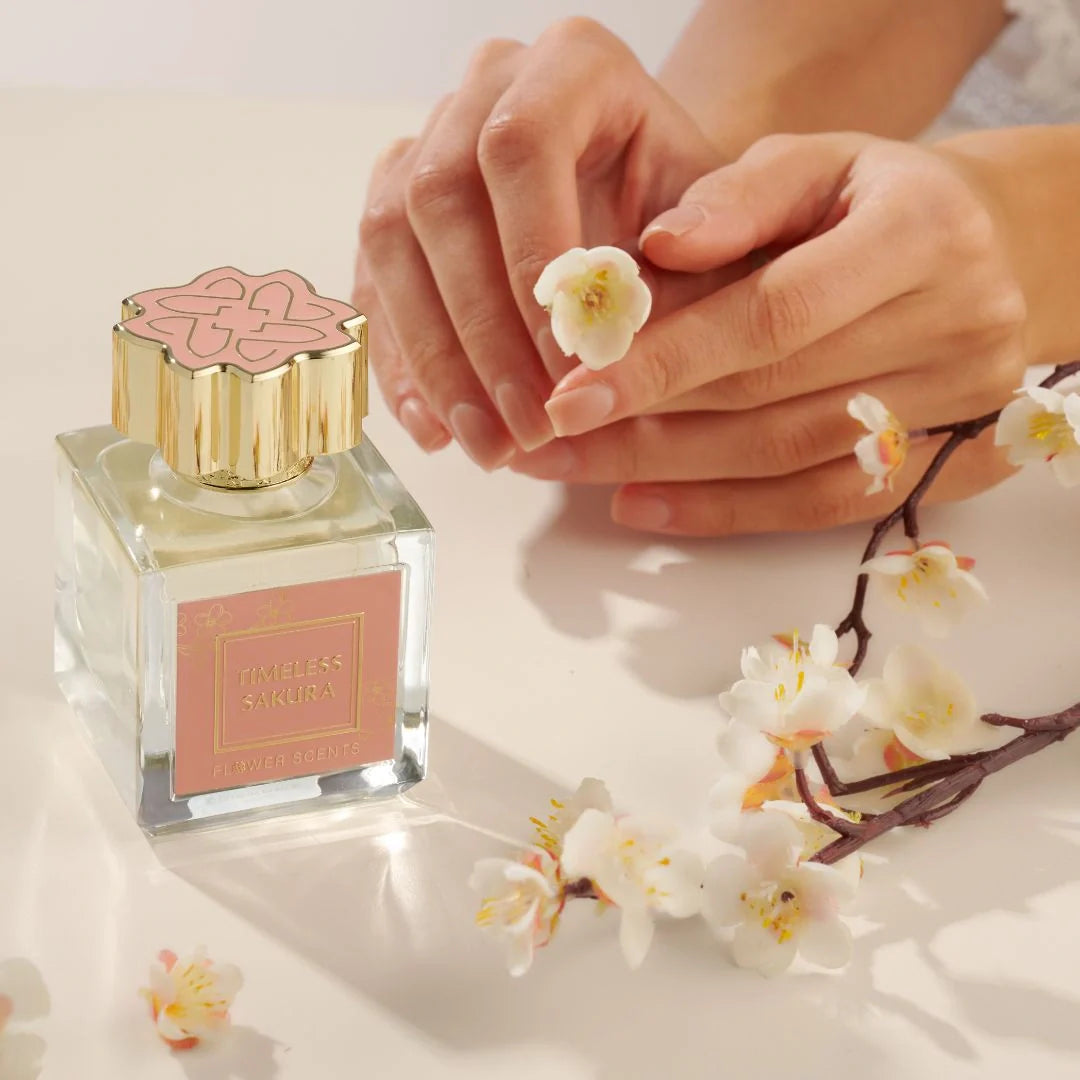 Timeless Sakura Eau de Parfum Spray 65ml (2.2 oz) by Flower Scents | Fruity, Floral, Softly Sensual — Like Spring in a Bottle