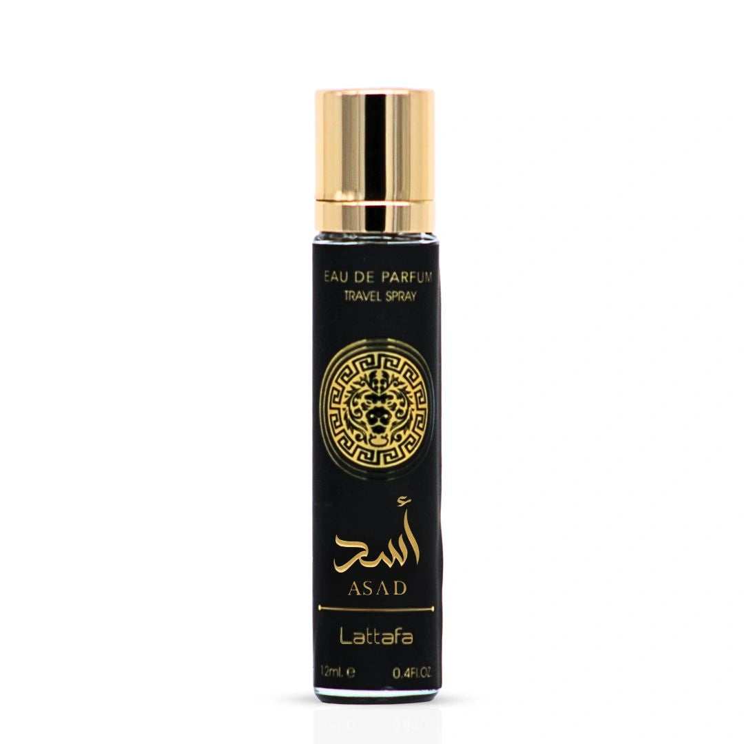 Asad Eau de Parfum Travel Spray 12ml (0.4 oz) by Lattafa | Power in Your Pocket